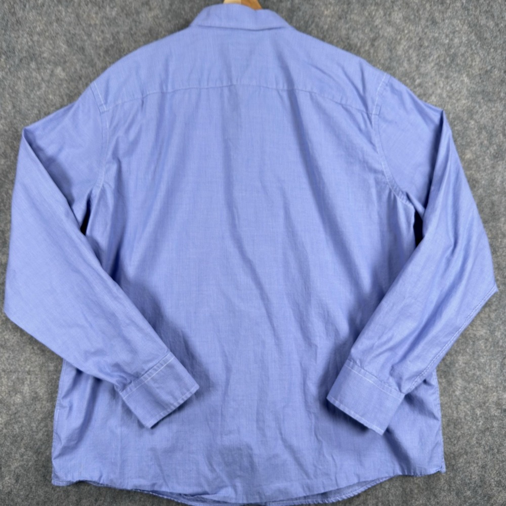 UNTUCKit Rossese Shirt Mens 2XL Blue Check Regular Fit Button Down Long Sleeve - Picture 11 of 15